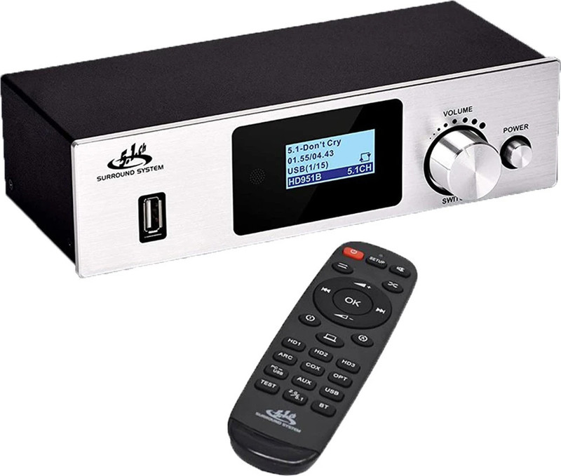 Tobo HDMI 5.1CH Audio Bluetooth Receiver HDMI to HDMI Extractor ARC Converter TD-516H Media Streaming Device(Silver)