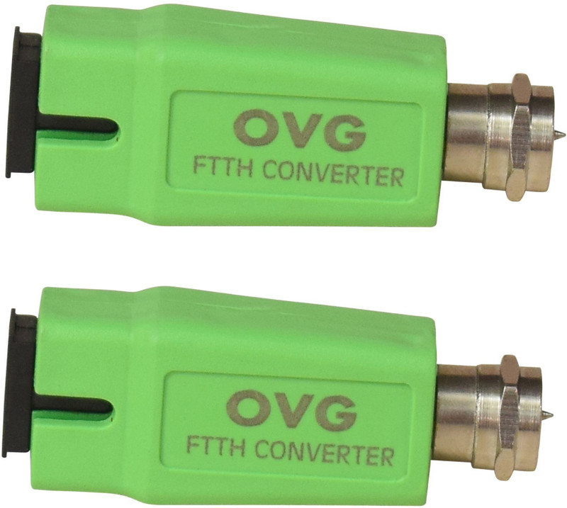 OVG FTTH converter 2 Pcs optical receiver mini node direct connecting set top box Media Streaming Device(Green)