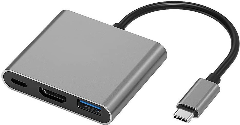 VOOCME Type c 3 IN 1,USB 3.0 and USB C Type Female Port Adapter. Media Streaming Device Media Streaming Device(Silver)