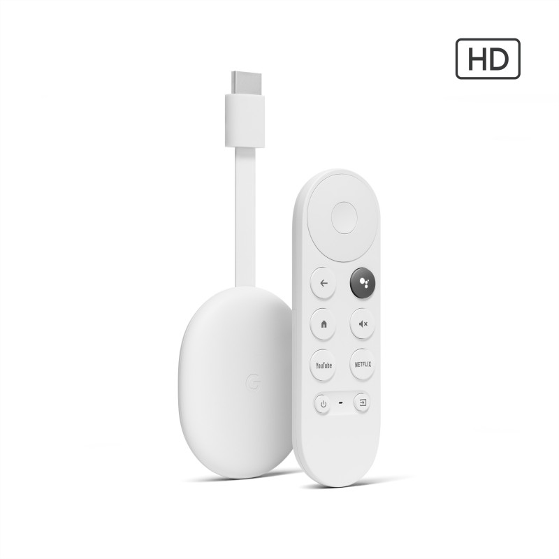 Google Chromecast with TV (HD) Media Streaming Device(White)