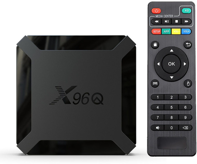 13-HI-13 H313 4GB+32GB mini X96Q 64bit Android TV Box 12.1 with WiFi 2.4G Ultra HD 4K Media Streaming Device(Black)