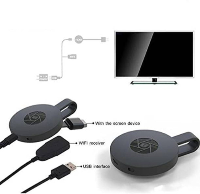 FRONY ASV_117V-MIRACAST SCREEN MIRRORING DEVICE FOR MOBILE TO TV CONNECTOR Media Streaming Device(Black)