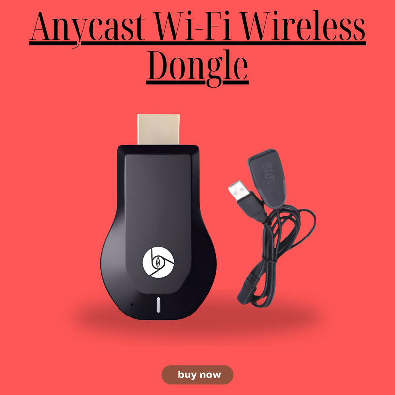 Clairbell AnyCast Wi-Fi Wireless Display Dongle Wireless HDMI Screen Mirroring AdaptorR436 Media Streaming Device(Black)
