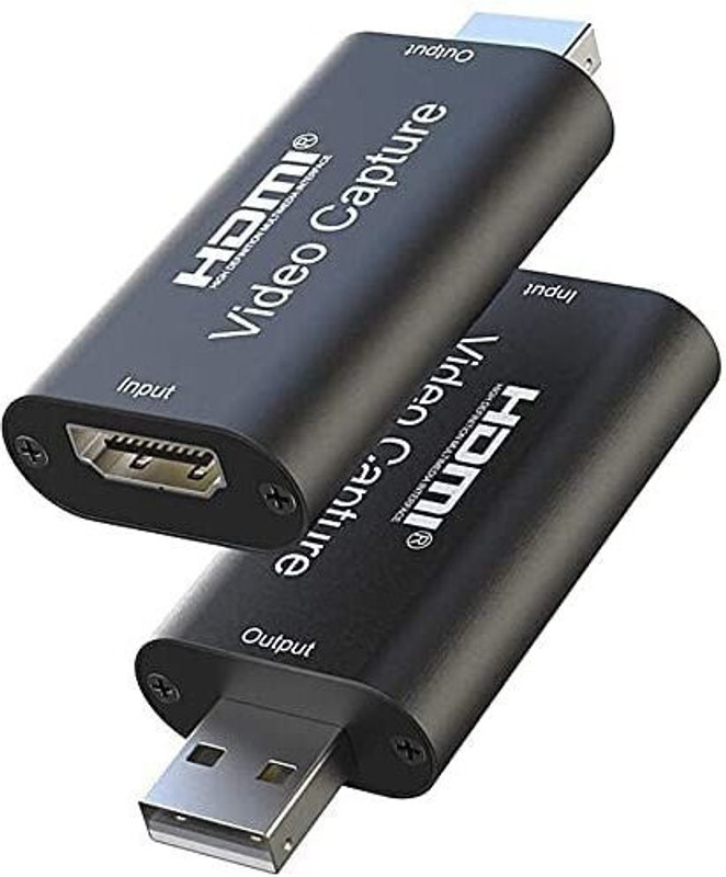 Tobo Video Capture Card USB to HDMI USB2.0 for Game/1080P OBS Studio Video Live Streaming Record via DSLR Camcorder Action Cam (Black) Media Streaming Device(Black)