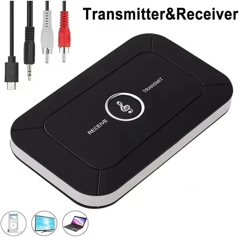 Etzin Bluetooth 2 in 1 Audio Receiver/Transmitter Music Sound Adapter Media Streaming Device(3.5 mm Output and BT-4.1 for TV/Home Stereo System Headphones, Black EPL-831WA.)