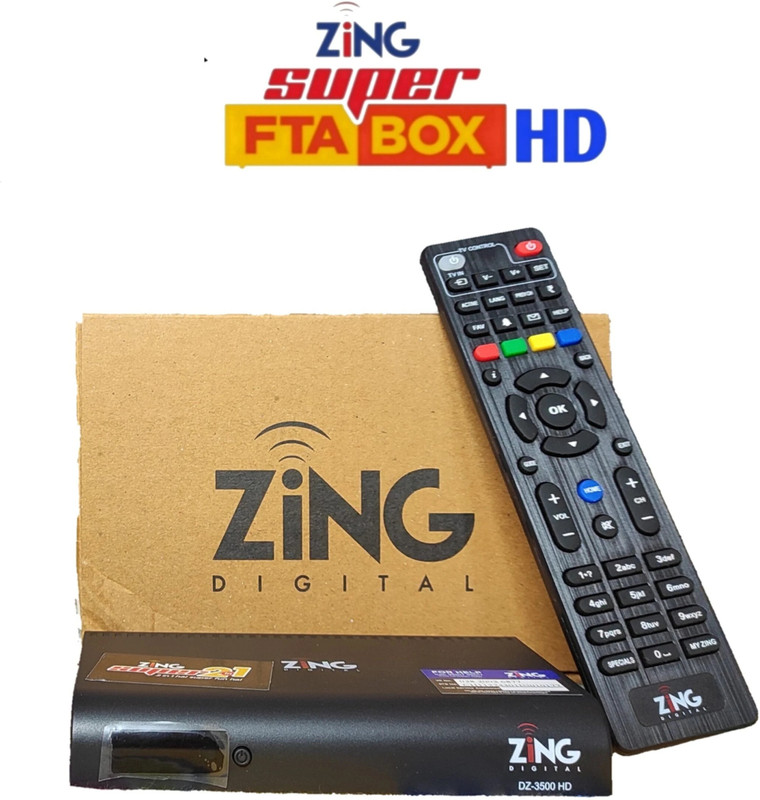 Zing fta 4years 2in1 box Media Streaming Device(Black)