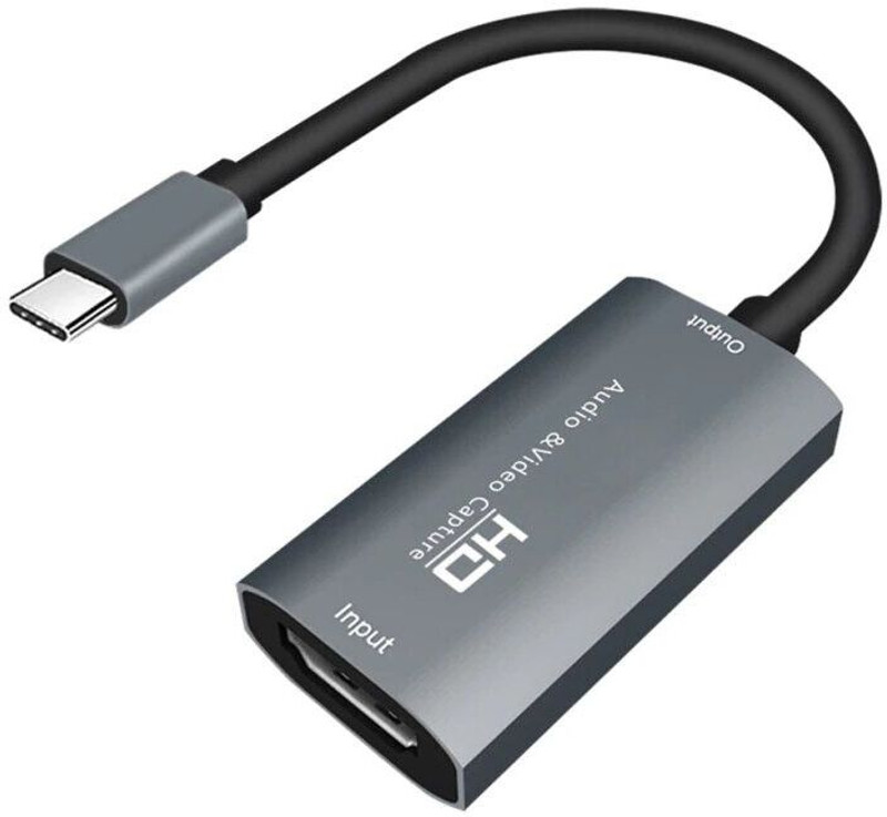 microware HD 4K HDMI To USB-C Audio And Video Capture Card -Z29A Media Streaming Device(Grey)