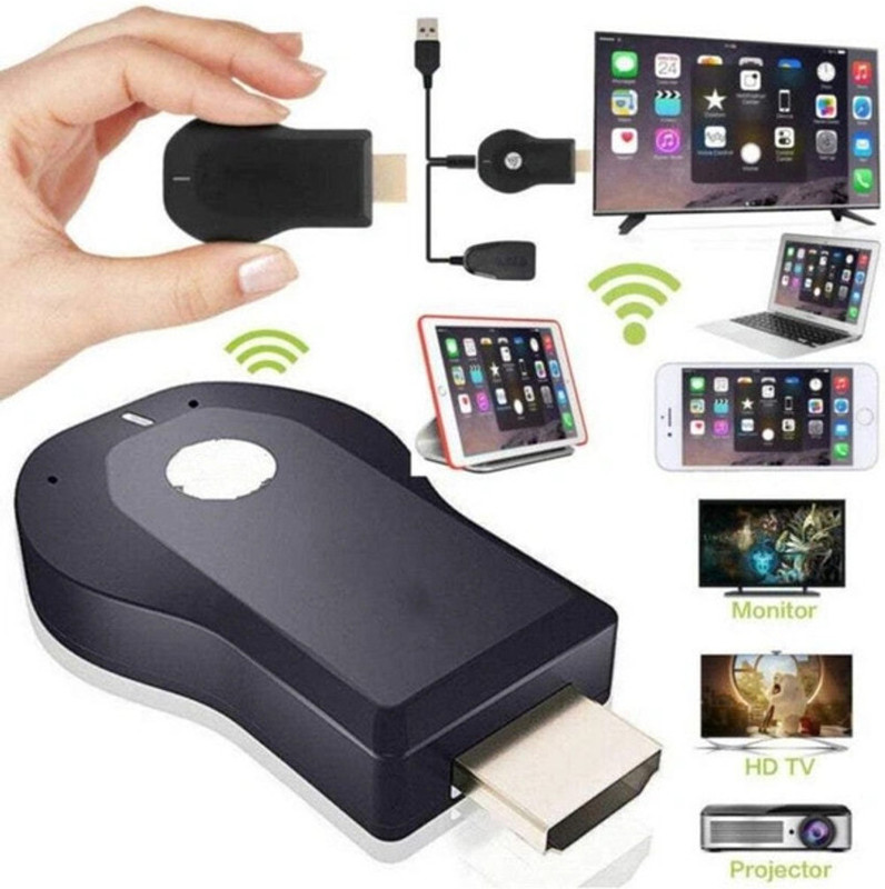 TECHEL ANYKAST WiFi Display Dongle Media (Black) vcx1 Media Streaming Device(Black)