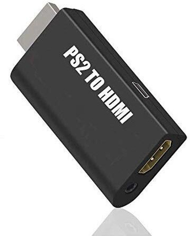 microware PS2 To HDMI Audio Converter Outputs Video and Audio in Full Digital HDMI Format Gaming Adapter(Black, For PS2)