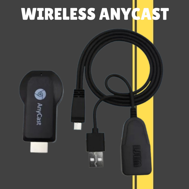 FRONY (AnyCast) Wireless Wi-Fi Dongle Adapter Device for TV 4K Ultra HD ResolutionB186 Media Streaming Device(Black)
