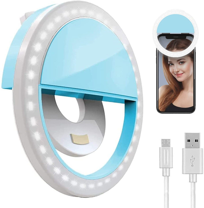 Vidhmahi Rechargeable Portable Clip-on Selfie Ring Fill Light with 36 LED 90 lx Camera LED Light(Batteries Included)