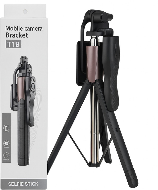 FITRIC T18 Premium 3-in-1 Bluetooth Selfie Stick Tripod Stand with 360° Rotation, Long 170 cm Extendable Rod, Detachable Wireless Remote, Anti-Slip Stable Tripod Base, Adjustable Phone Holder for All Android & iPhone Devices, Lightweight Portable Vlogging Stand for Reels, Photos, Videos, Online Clas