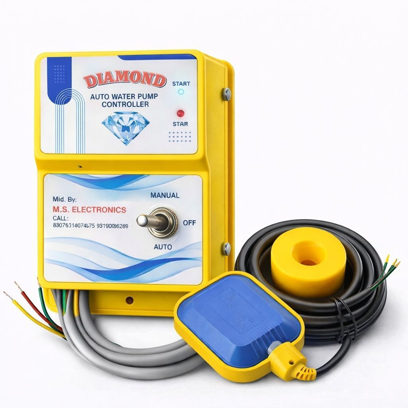 sumartz Diamond Automatic Water Level Controller | Auto Pump ON/OFF | Manual & Auto Mode Wired Sensor Security System
