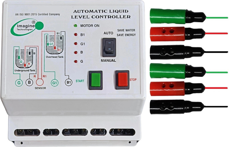 Imagine Technologies IT82WLCF Fully Automatic Water level Controller And Indicator With Maintenance Free Float Sensor Wired Sensor Security System