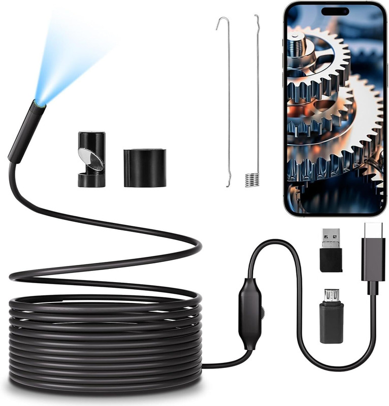 RHONNIUM Waterproof Endoscope Mini HD Camera-xcv Security Camera(1 Channel)