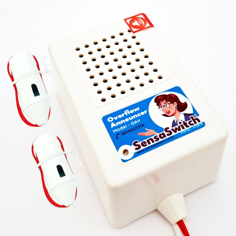 SensaSwitch Water Tank Overflow Announcement Alarm Model-OAV(Voice) With Water Sensor Wired Sensor Security System