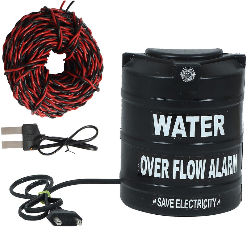 CHITRATECH Water Overflow Alarm, Works on 240V AC, Rings in Both Hindi and English Language Wired Sensor Security System