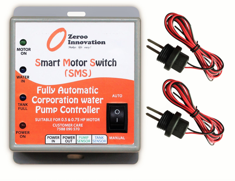 Zeroo Muncipal Corporation Water (Tap Water) Automatic Motor Run/On Controller Wired Sensor Security System