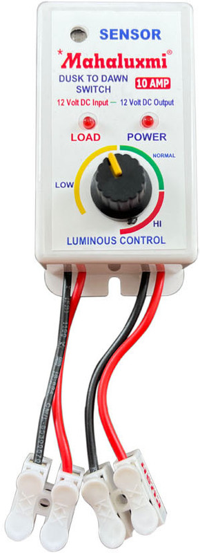 MAHALUXMI Automatic Day/Night Dusk To Down Light Sensor Smart Switch 10 Amp 12 Volt DC Wired Sensor Security System