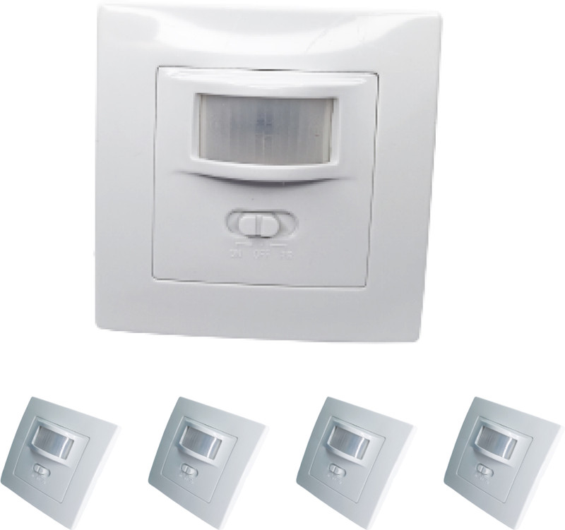 Geld Tech PIR WALL-MOUNTED HIDDEN INFRARED MOTION SENSOR ON\OFF SWITCH | Pack of 5 Wired Sensor Security System