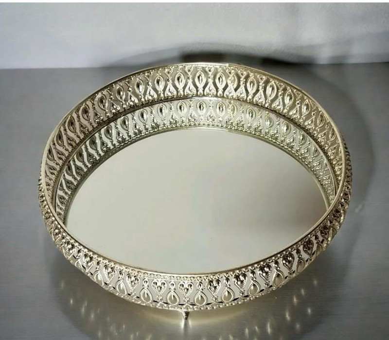 SRDECO SILVER TRAY Tray Serving Set(Pack of 1)