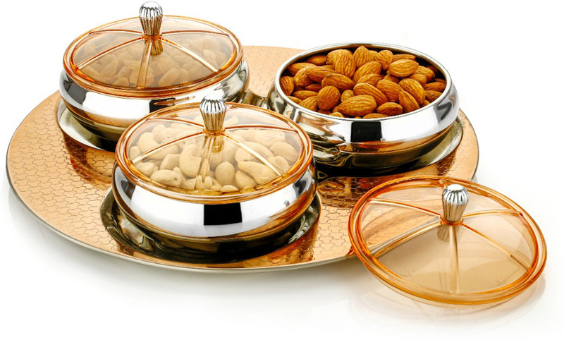 POGON Royal Festival Stylish Jar Set, Serving Bowl, Tray Serving Set(Pack of 4)