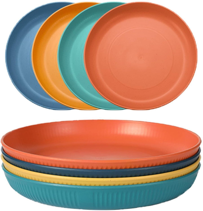 Dhyankeshwer new1_NBD_WS_O_DISH_23CM_RANDOM_4 Plate Serving Set(Pack of 4)