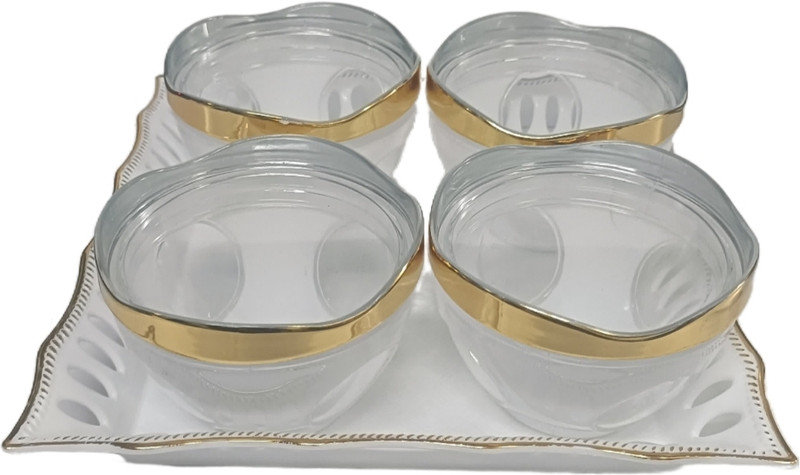 Nabhya Multipurpose Airtight Dry Fruit Storage Container With Lid & Serving Tray Container Serving Set(Pack of 1)