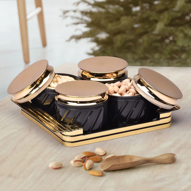 Selvel SELVEL Elegance 4pc Serving Set Tray Serving Set(Pack of 4)