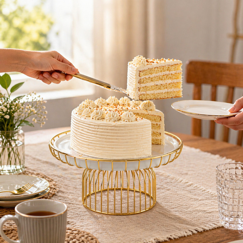 ABC golden cake stand Tray Serving Set(Pack of 1)