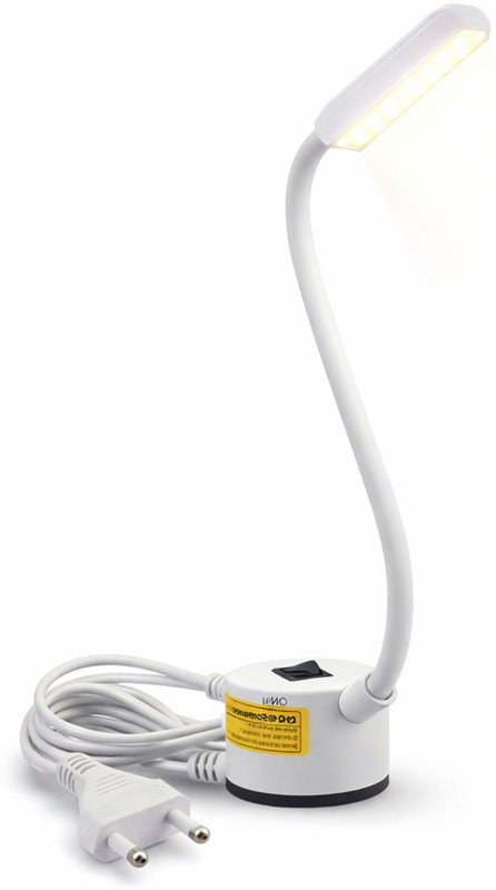 Gemsy 6W LED Light with Flexible Gooseneck,Magnetic Base for Industrial Sewing Machine Table Lamp