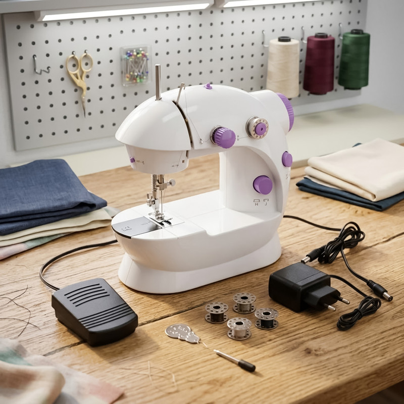 Dozy Automatic Mini Sewing Machine for Home Tailoring | Portable Stitching Device |. Electric Sewing Machine 30 built-in stitches 100 SPM Multicolor
