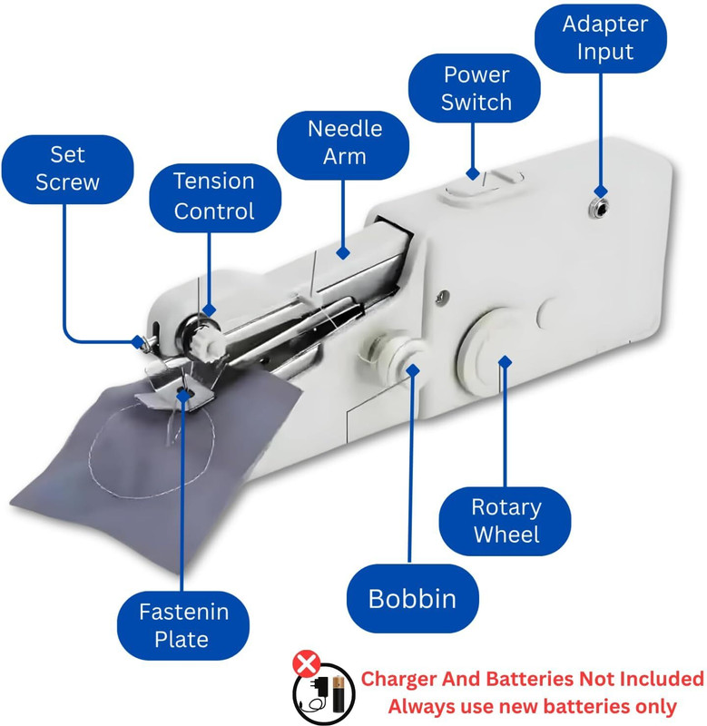 Viraan Portable Hand Sewing Machine Stapler Style Compact Tool Stapler Sewing Machine( Built-in Stitches 1)