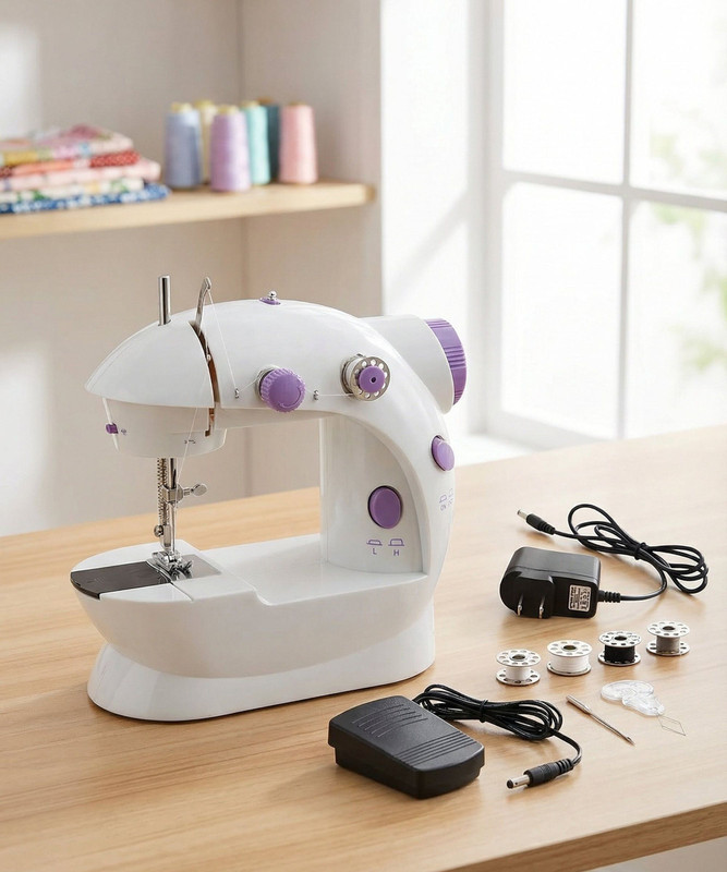 Onshoppy Compact Household Sewing Machine with LED Light, Pedal & Accessories Kit Electric Sewing Machine( Built-in Stitches 2)