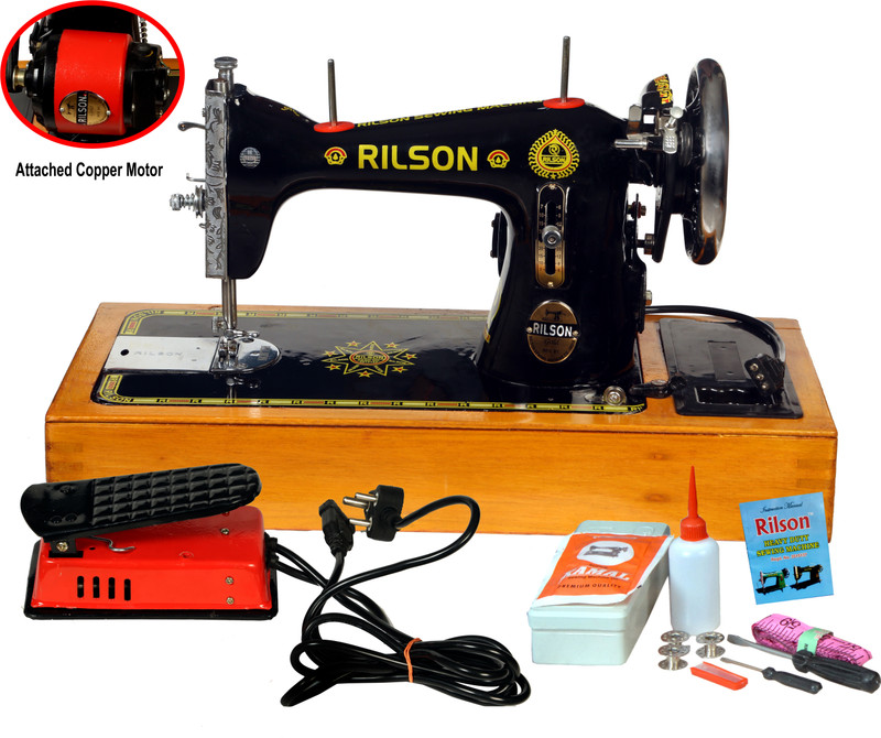 Rilson SPECIAL MOTARIZED DELUXE MODEL SEWING MACHINE WITH BASE AND REGULATOR Electric Sewing Machine( Built-in Stitches 0)