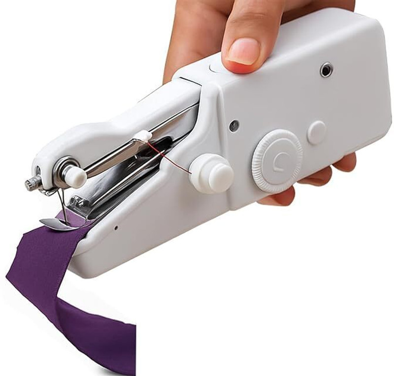 THE SIMPLE GHAR Handy Stitch Mini Sewing Machine Portable Handheld Tool for Quick Repairs Use Electric Sewing Machine( Built-in Stitches 1)