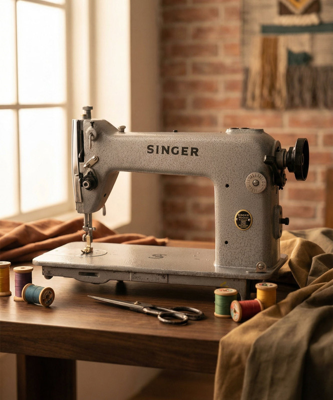 SINGER Workmate Full Shuttle Umbrella Sewing Machine For Tailoring Purpose Manual Sewing Machine( Built-in Stitches 1)