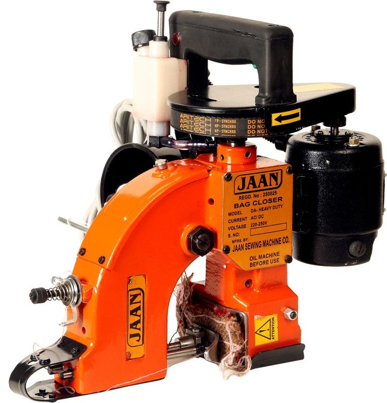 Jaan Portable Single Needle Electric Bag Closer Metal Sewing Machine with Auto Oil System Electric Sewing Machine( Built-in Stitches 1800)