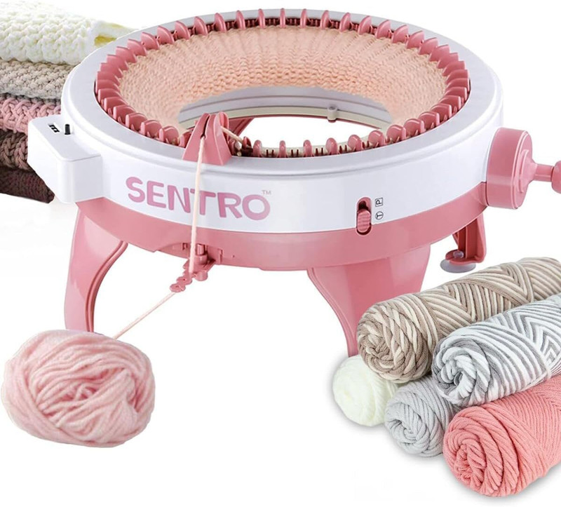 Gemsy 40 Needle Smart Knitting Machine - Manual Rotary Sewing Loom for Fast Knitting Manual Sewing Machine( Built-in Stitches 0)