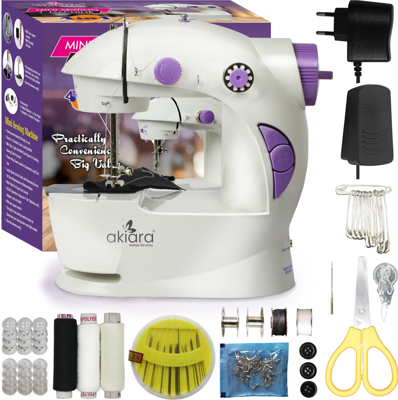 akiara Mini Electric Sewing Machine for Home Use With Sewing Kit Electric Sewing Machine( Built-in Stitches 2)