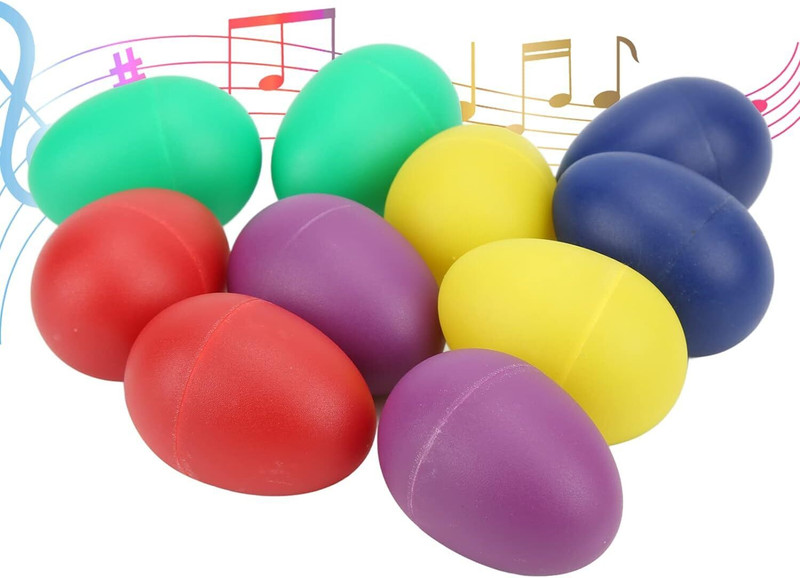 Mocking Bird Musical Egg Plastic Percussion Maracas Egg Shakers Musical Instrument Kids Toy Egg Shakers(Pack of 10)