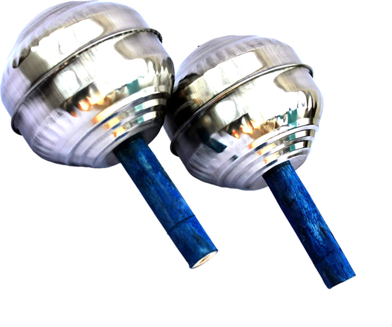Mayur Musical Superior Quality Maracas with Silver Polish Combo Shaker Percussion(Pack of 2)