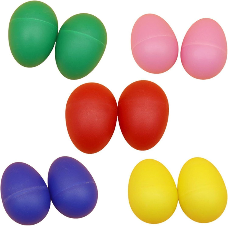 Mocking Bird Plastic Musical Egg Shakers Percussion Multicolor Musical Instruments Egg Shakers(Pack of 10)