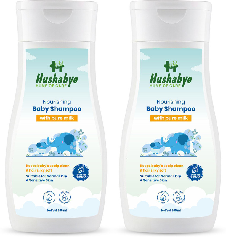 Hushabye Milky Soft Baby Shampoo With Milk Protein & Vitamin B5, Pack Of 2(400 ml)
