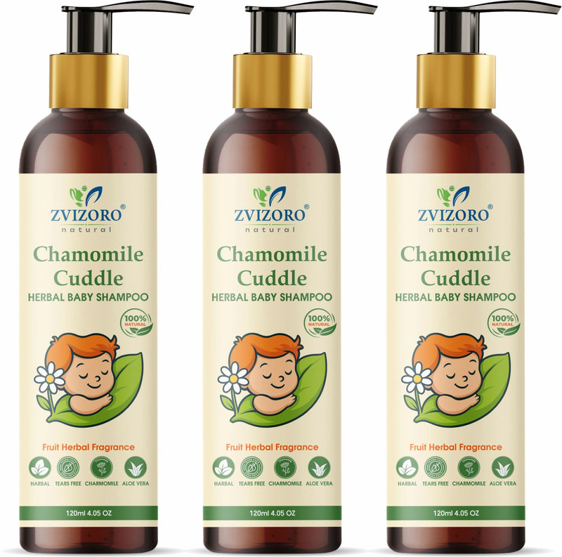 Zvizoro Chamomile Cuddle Herbal Baby Shampoo ( –Pack of 2 x 120ml(120 ml)