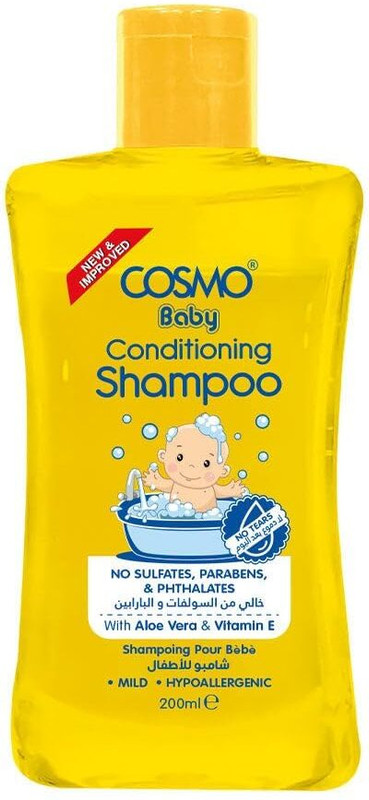COSMO Conditioning Baby Shampoo Sulfates Free, Parabens Free, Phthalates Free(200 ml)