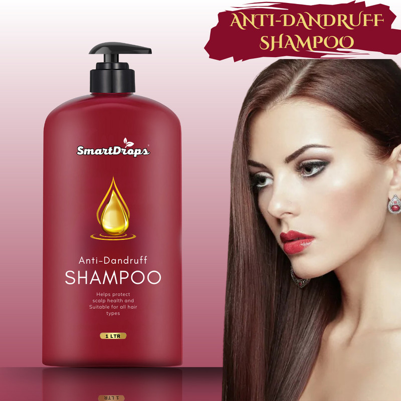 smartdrops Anti Dandruff Hair Shampoo for Everyday Wash, Smooth and Shiny Hair(1 L)