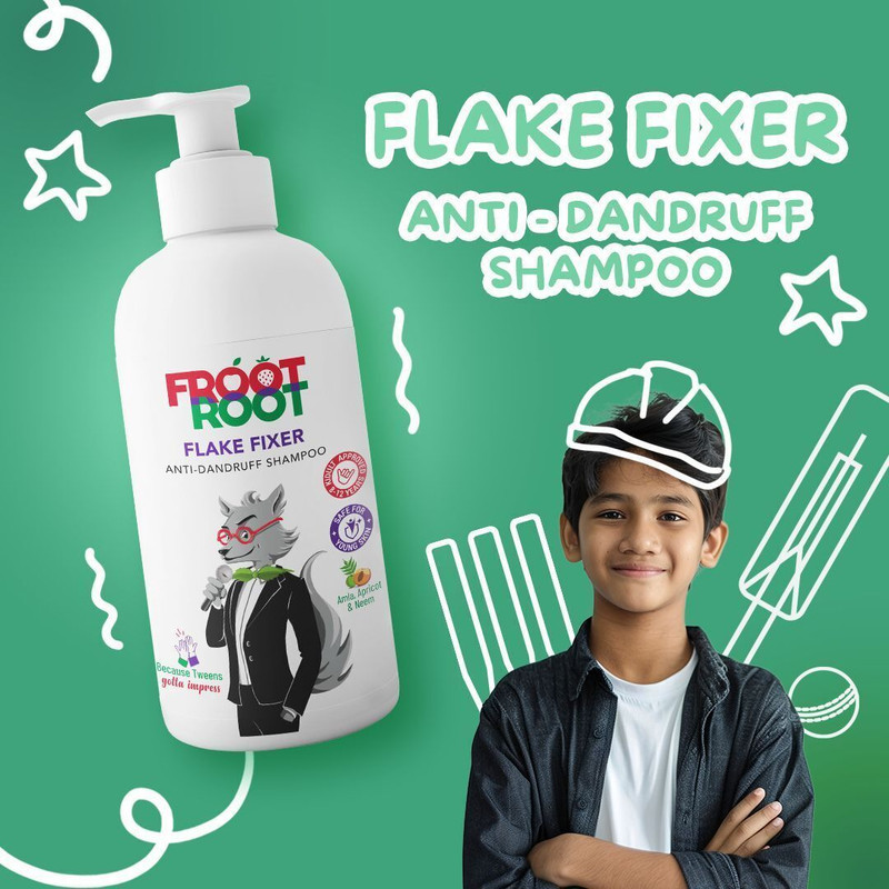 FROOT ROOT Flake Fixer Anti Dandruff Shampoo and conditioner for Tweens and Active Kids(100 ml)