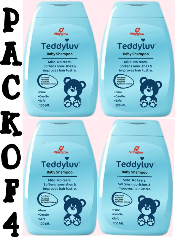 VINYGLOW TeddyLuv Baby shmpoo 100ml pack of 4(400 ml)