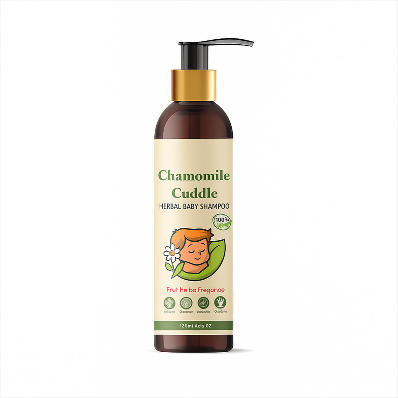 Zvizoro Chamomile Cuddle Herbal Baby Shampoo | Tear-Free | Gentle(120 ml)